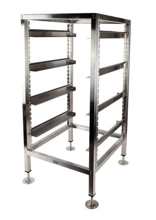 Glass rack stainless steel with feet.