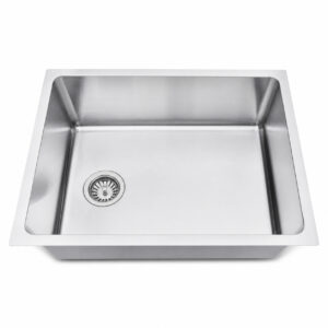 Top view of the large stainless steel sink by MAS
