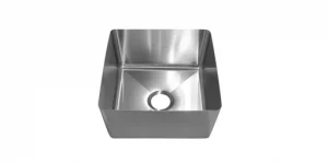 Hand fabricated stainless sink 46L.