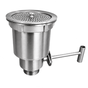 commercial sink waste with butterfly shut off valve