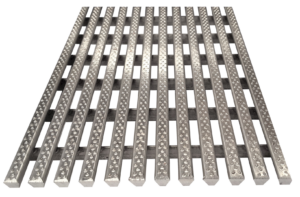 image of reduced slip floor grating in stainless steel