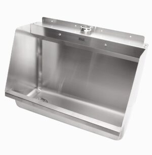 front view of a multi person urinal