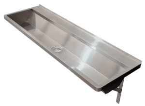 stainless steel wall hung wash trough