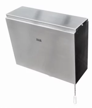 Pull chain urinal cistern stainless steel.