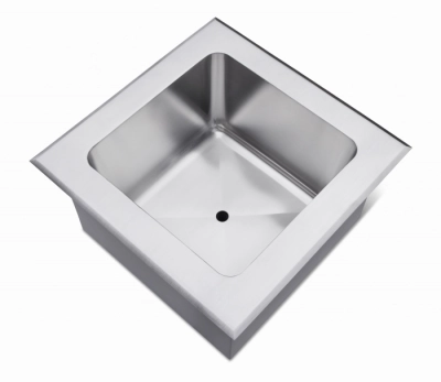 Drop in ice well stainless steel with flange size small.