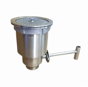 Commercial sink waste butterfly valve 125mm.