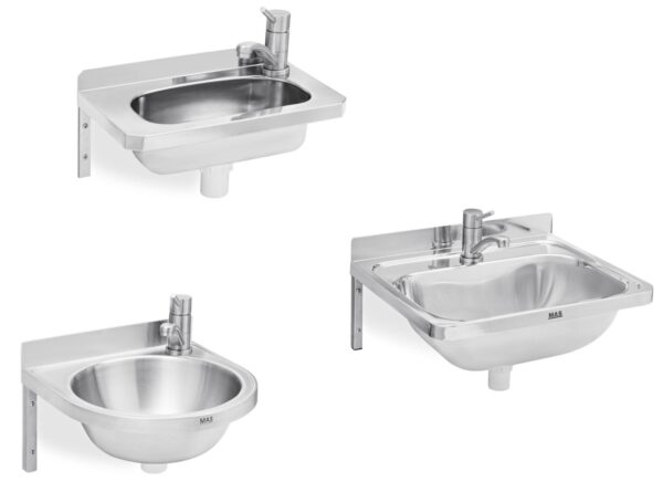 hand basins with tapware