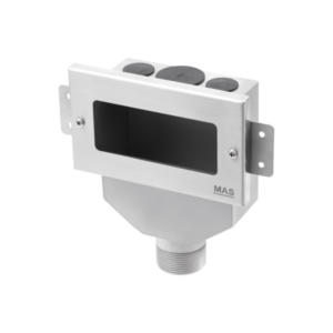 Front view of the MAS in wall tundish with viewing window